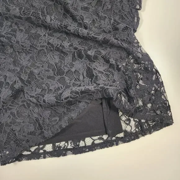 NWT WHBM Lace Blouse Black Size 2 Sheer Feminine Romantic Top - Picture 6 of 14